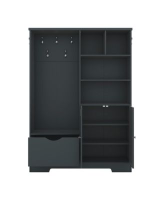 Streamdale Elegant Hall Tree Shoe Cabinet, Bench, Coat Rack