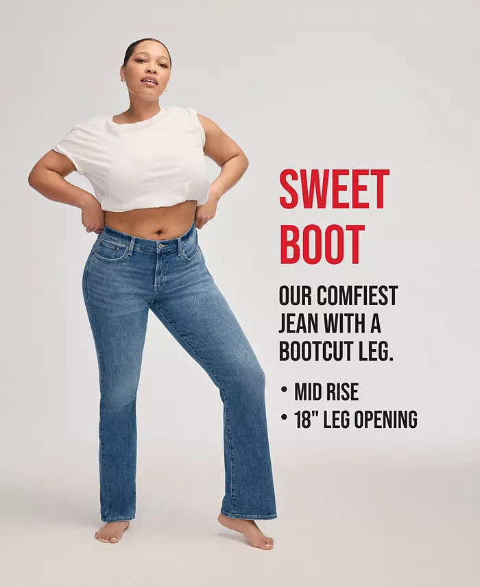 Women's Mid-Rise Sweet Bootcut Jeans - thumbnail 6