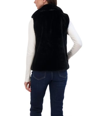 Women's Faux Fur Notch Collar Vest