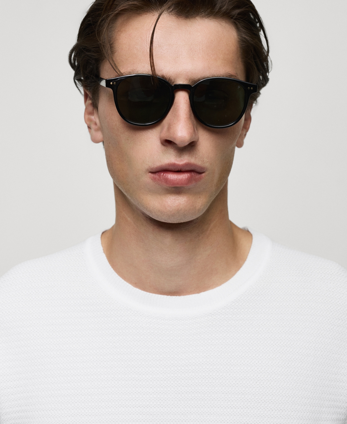 Mango Men's Braided Knit T-Shirt