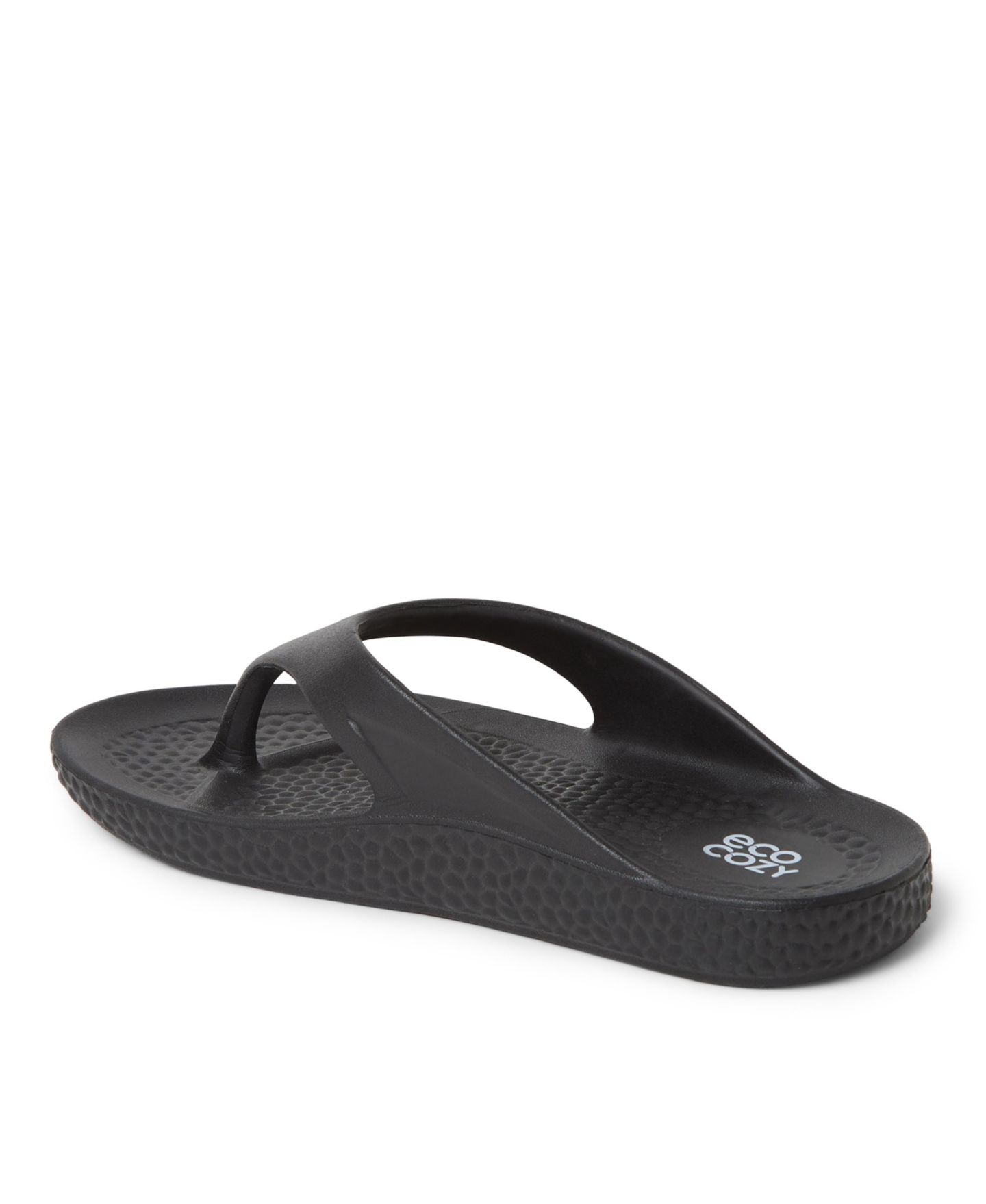 Женские сандалии Dearfoams EcoCozy by Sustainable Comfort Thong Sandal, цвет: Чёрный — фото 3