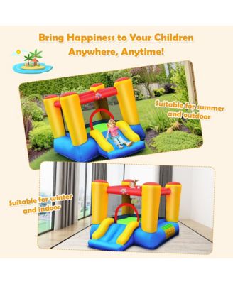 Inflatable Bouncer Kids Slide Bounce House for Indoor Outdoor with 550W Blower