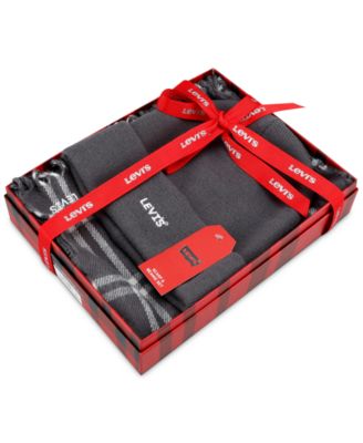 Men's Logo Beanie & Windowpane Scarf Set