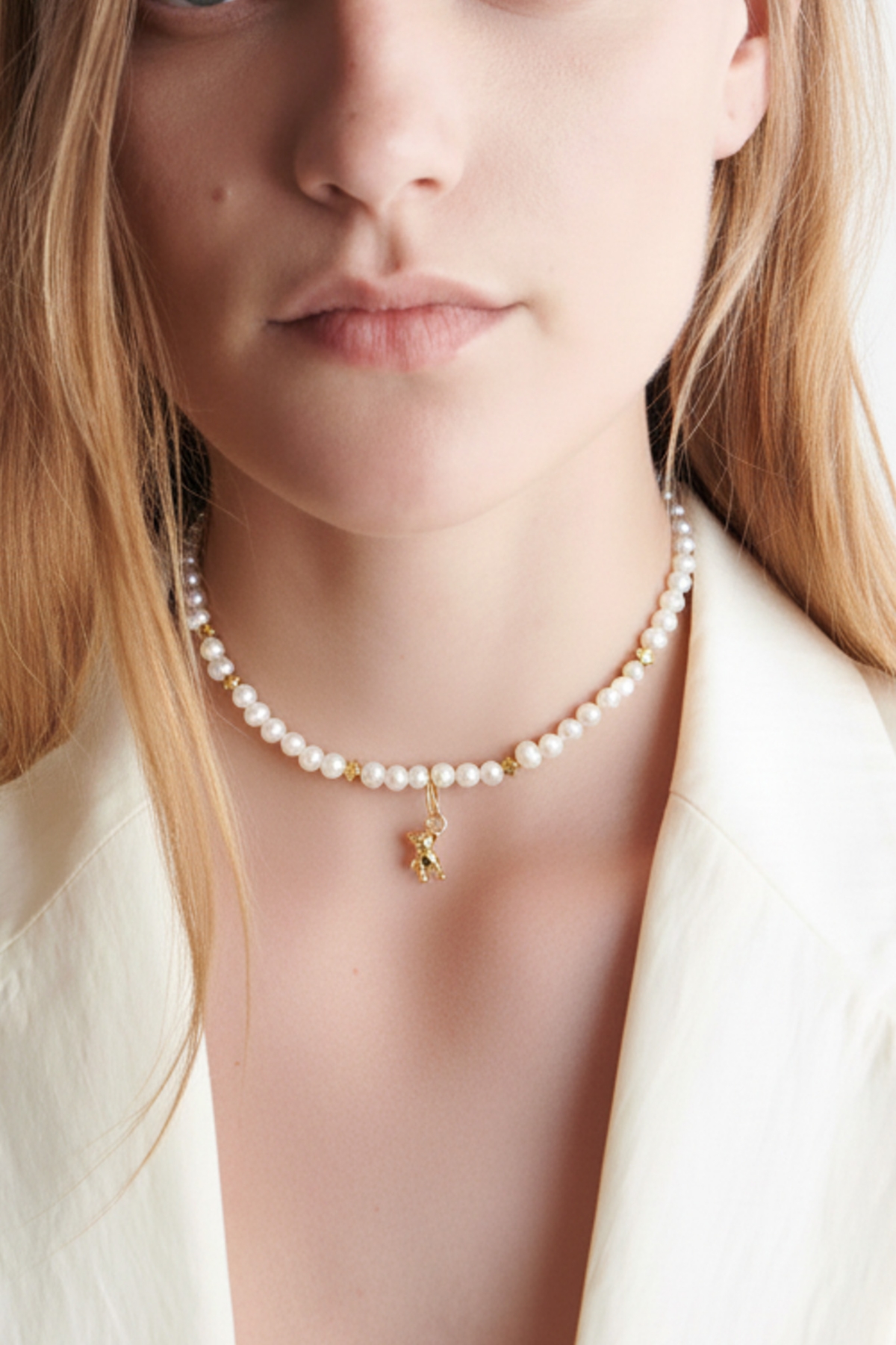 Joey Baby 18K Gold Plated Freshwater Pearls with stars - Help Me Sully Necklace 17" For Women