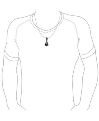 Biker Caribbean Pirate Black Orb Claw Skull Pendant Necklace Stainless Steel