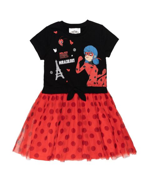 Платье Miraculous Ladybug Rena Rouge Tulle Dress to для девочек, цвет: Чёрный / Красный