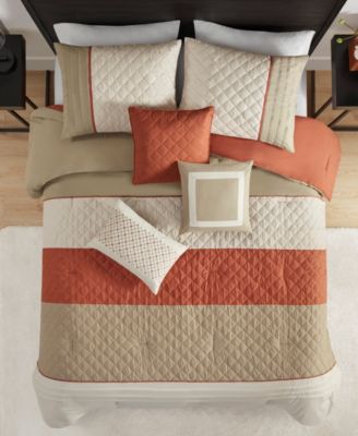 Jenson 7-Pc. Color Block Stripe Comforter Set, Queen