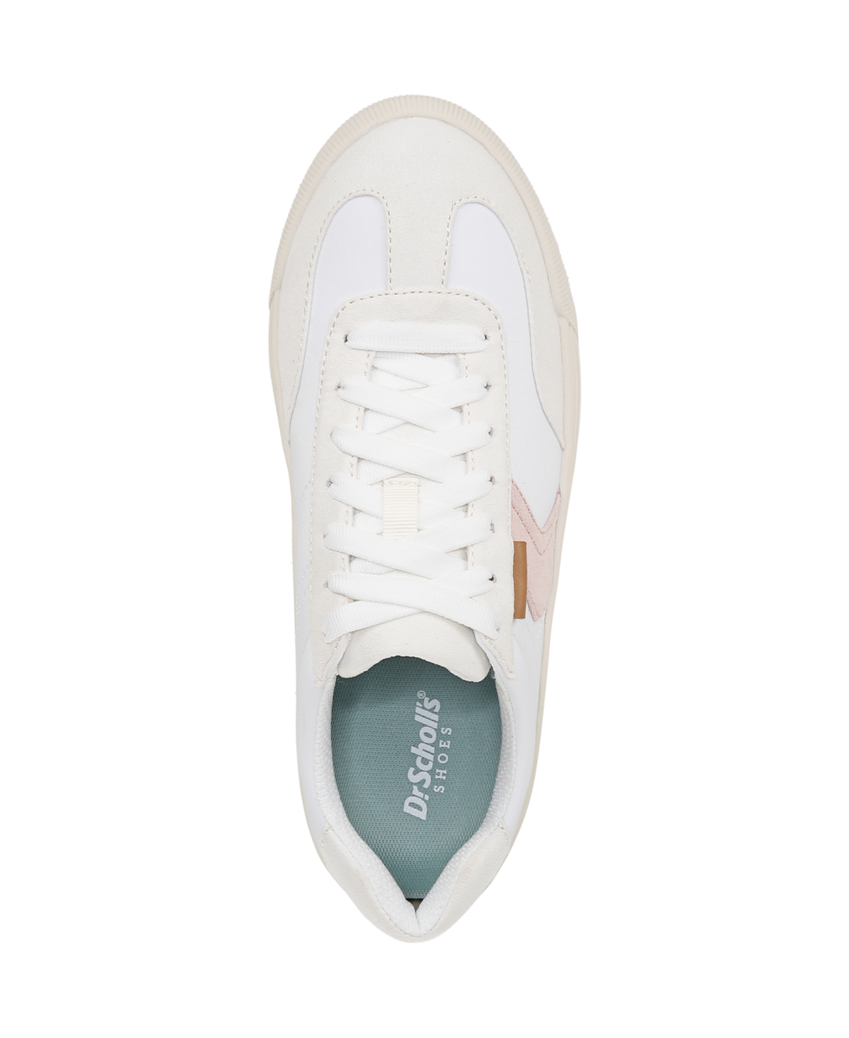 Shop Dr. Scholl's Women's Time Off Win Lace Up Platform Sneakers In White,tofu Nylon