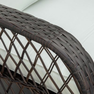 Wide-Seat Patio Rocker with Soft Cushion