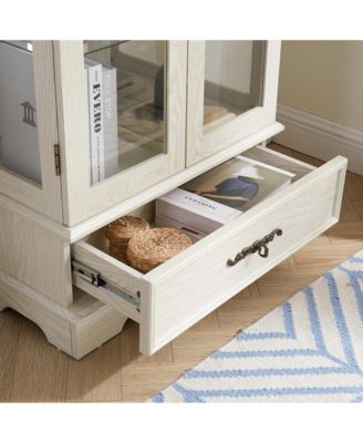 Lighted Glass Display Cabinet with Adjustable Shelves