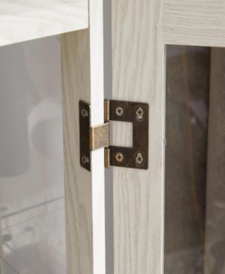 Lighted Glass Display Cabinet with Adjustable Shelves