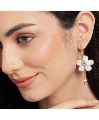 Women's Flower Hoop Earrings