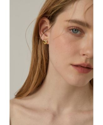 Ciara Heart Stud Earrings