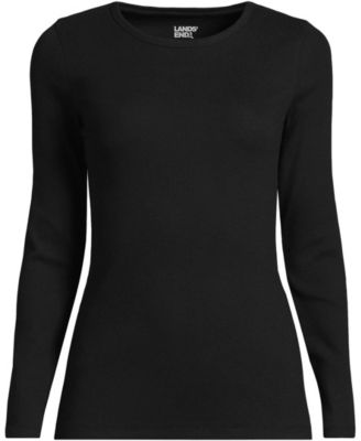 Plus Size Long Sleeve Micro Rib T-Shirt