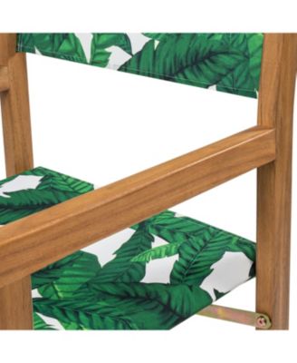 Cukor Classic Vintage Outdoor Acacia Wood Folding Director Chair with Canvas Seat (Set of 2)