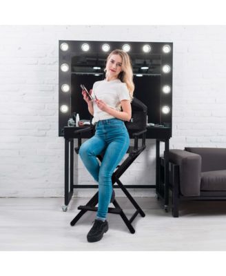 28" Height Tall Director Chair Folding Artist Makeup Head Rest Salon