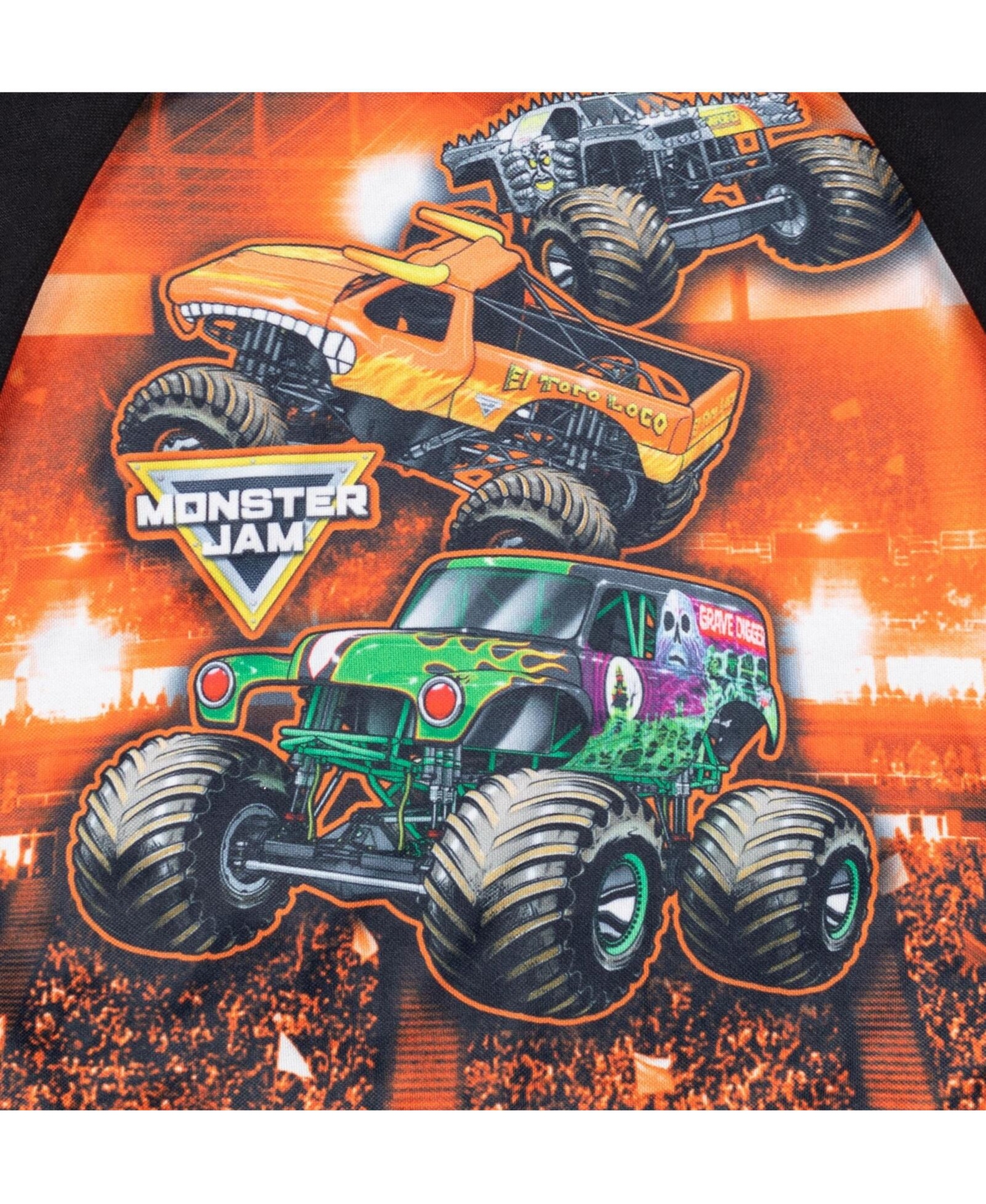 Monster Jam Boys Maximum Destruction El Toro Loco Grave Digger Fleece Pullover Hoodie to