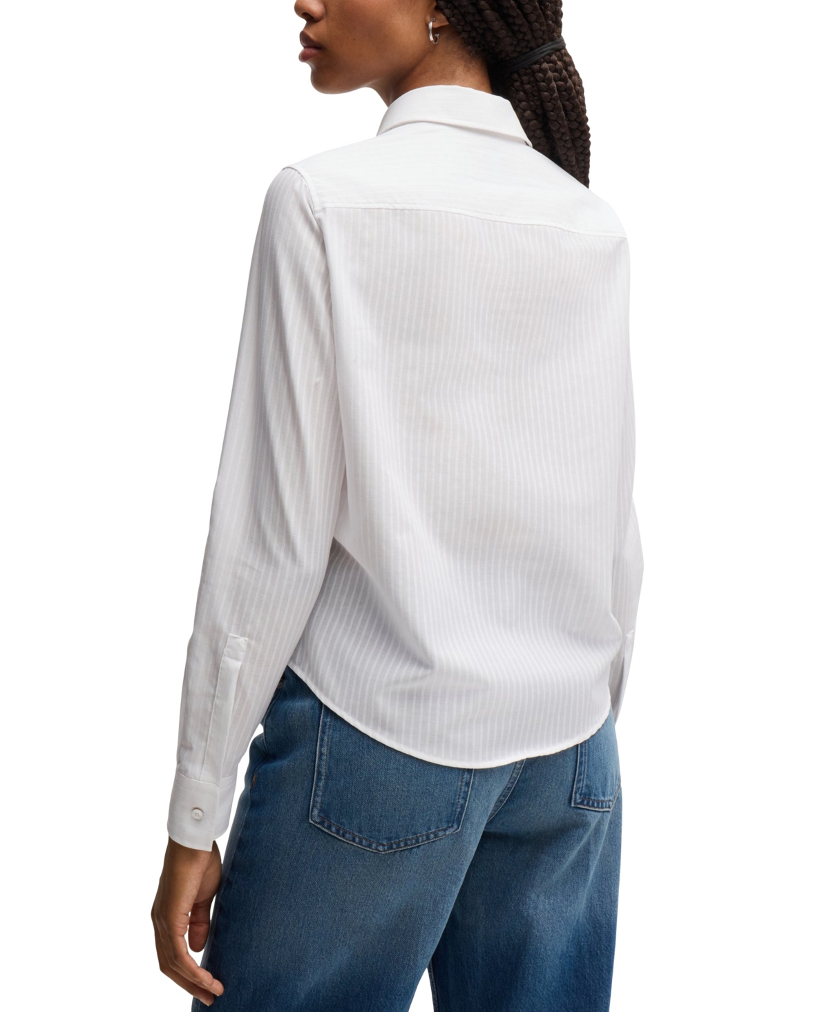 Boss by Hugo Boss Women's Striped Regular-Fit Blouse