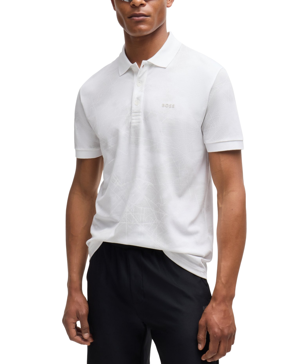 Hugo Boss Boss By  Men's Regular-fit Logo Detail Polo In White
