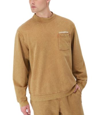 Champion - Men's Washed Pocket Crewneck Sweatshirt
