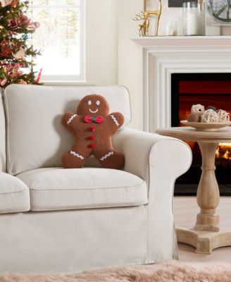 Evergreen Ivy - Gingerbread Man Stuffed Toy Pillow, 16" x 13"