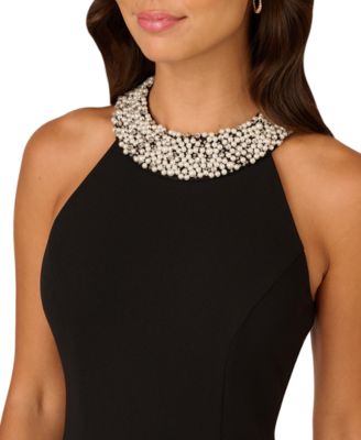 【海外限定】AdriannaPapell ドレス☆Beaded Halter Neck Evenin Adrianna Papell Petite Size Beaded Halter Neck Sleeveless