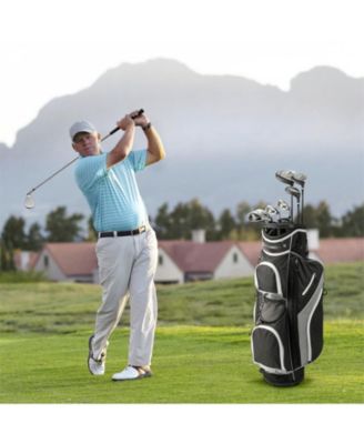 Men's 9 Pieces Complete Golf Club Set-Gray