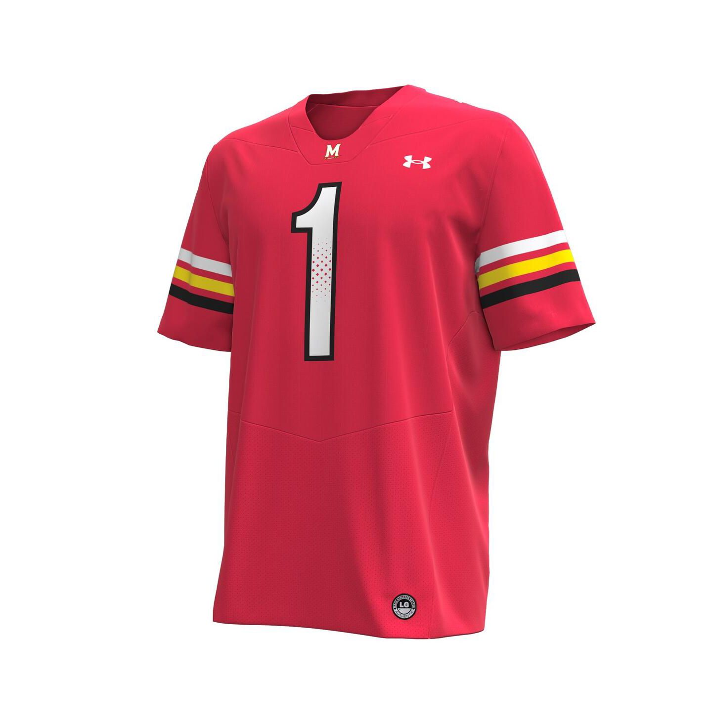 Мужской топ Under Armour 1 Maryland Terrapins Replica Football Jersey, цвет: Чёрный — фото 4