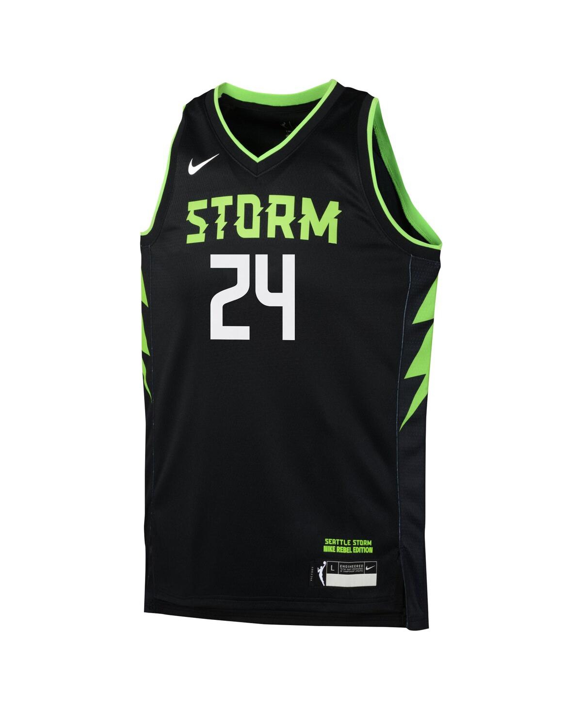 Nike Big Boys and Girls Jewell LoydSeattle Storm 2024Rebel Edition Jersey - Black