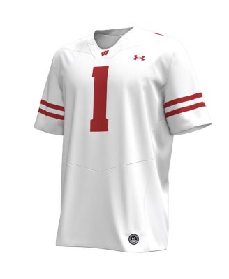 Men's 1 Wisconsin Badgers Replica Football Jersey