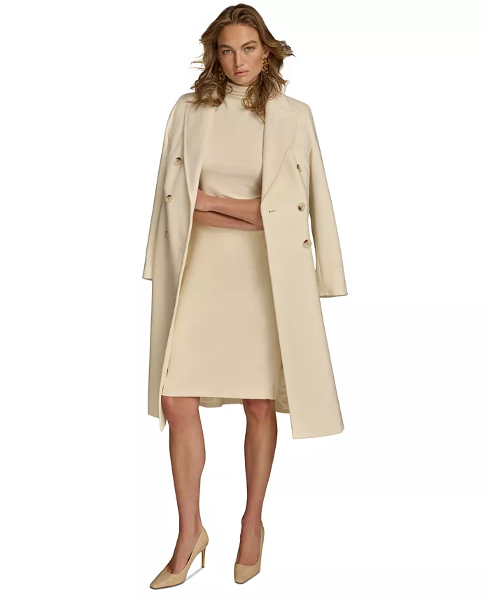 Women's Double-Breasted Reefer Coat - thumbnail 9