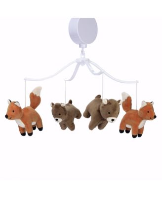 Sleepytime Bear & Fox Musical Baby Crib Mobile Soother Toy