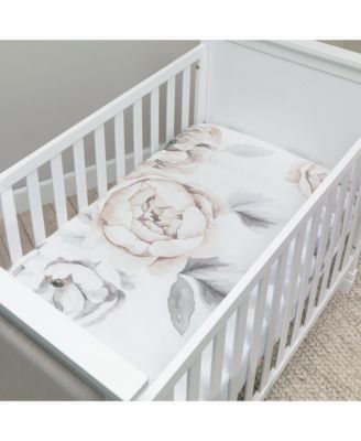 Signature Watercolor Floral Organic Cotton Fitted Crib Sheet