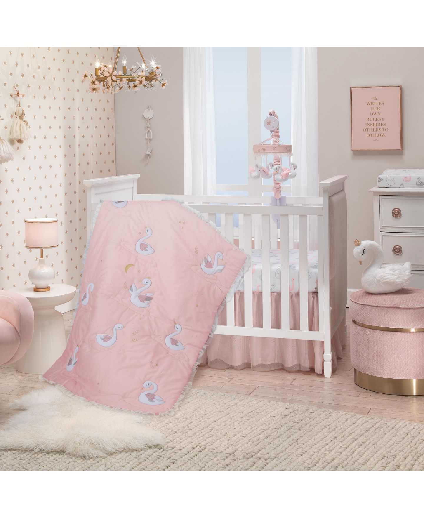 Детская мягкая игрушка Lambs & Ivy Swan Princess 10.5" Plush, цвет: Белый — фото 5