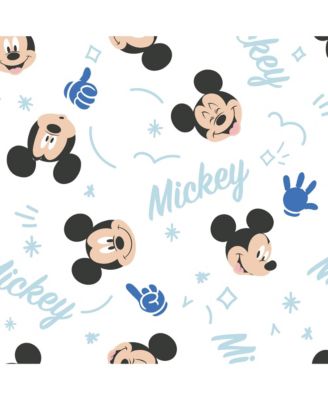 Disney Baby Forever Mickey Mouse White Fitted Crib Sheet