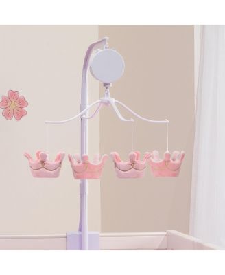 Disney Princesses Pink Crown Musical Baby Crib Mobile Soother Toy