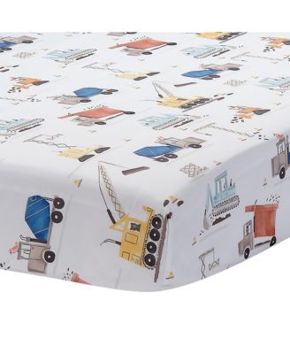 Construction Zone 3-Piece Trucks Nursery Baby Crib Bedding Set