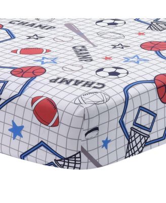 Baby Sports 3-Piece Football/Basketball Baby Crib Bedding Set