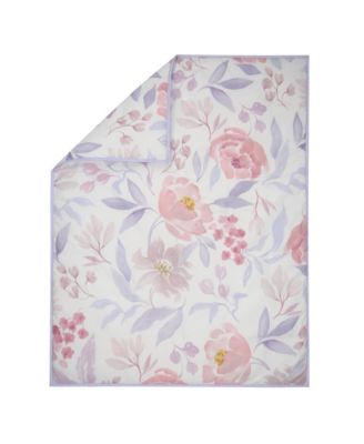 Lavender Floral 3-Piece Baby Crib Bedding Set - Pink/Purple