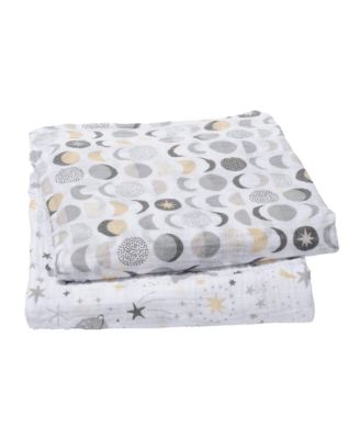 Bedtime Originals Celestial Cotton Muslin Swaddle Blankets 2-Pack
