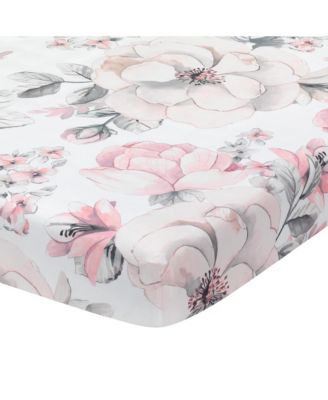 Signature Botanical Baby Watercolor Floral 4-Piece Crib Bedding Set