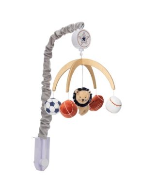 Hall of Fame Lion/Sports Balls Musical Baby Crib Mobile Soother Toy
