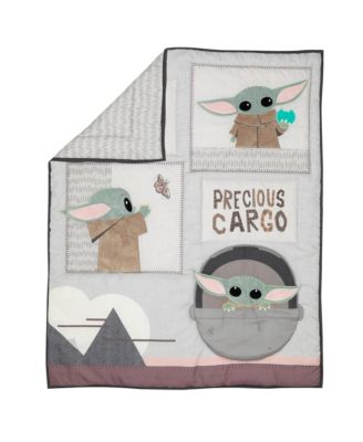 Star Wars The Child Baby Yoda Nursery 3-Piece Baby Crib Bedding Set