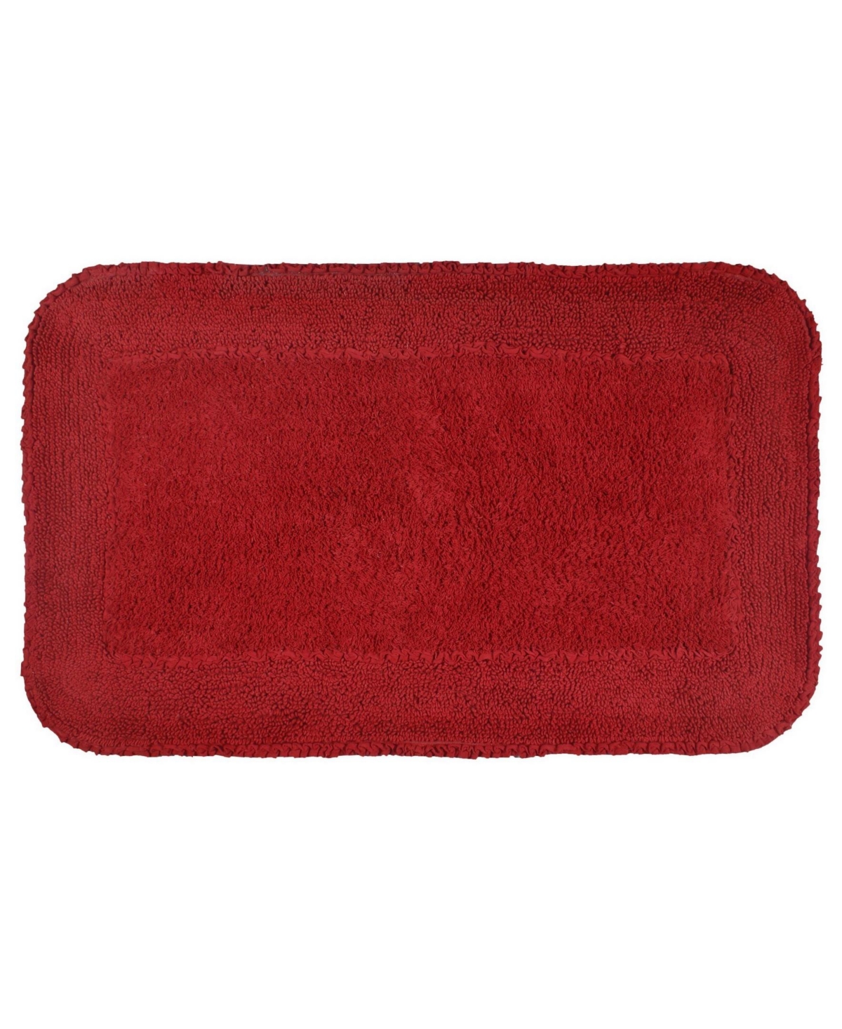 Home Weavers Double Ruffle Bath Rug, 24" X 40" In Red