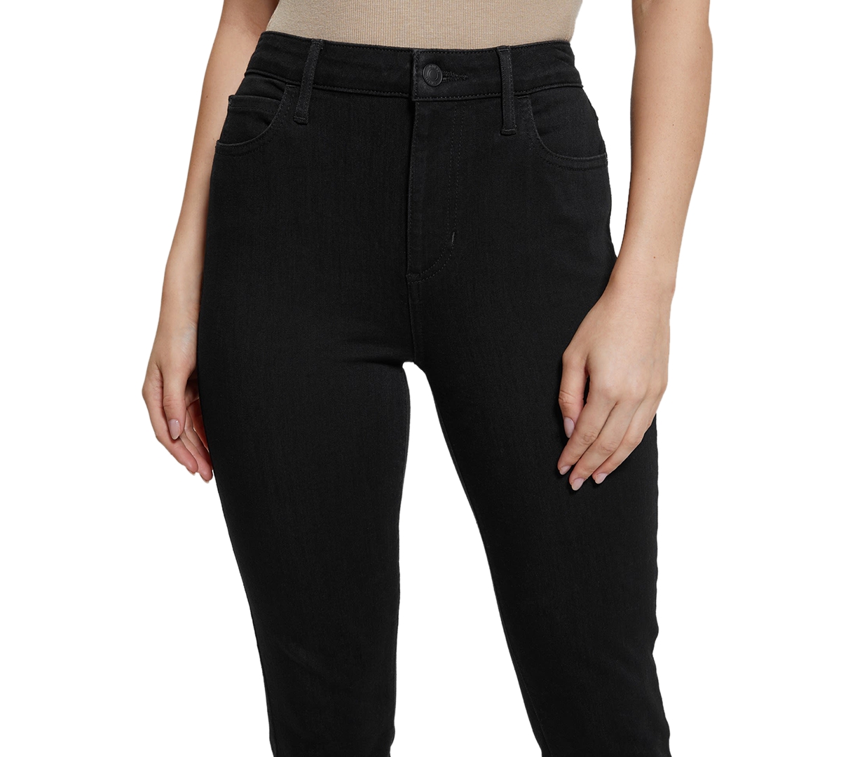 Shop Guess Women's 1981 High-rise Skinny-leg Jeans In Black