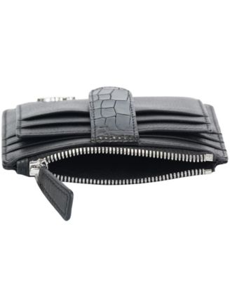 Women's Croco2 RFID Secure Card Case Wallet
