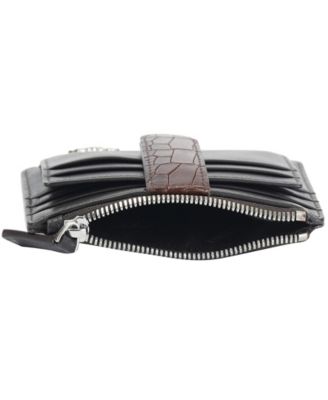 Women's Croco2 RFID Secure Card Case Wallet