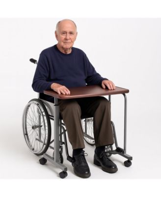 Adjustable Lap Desk with Tilt Top and Locking Wheels
