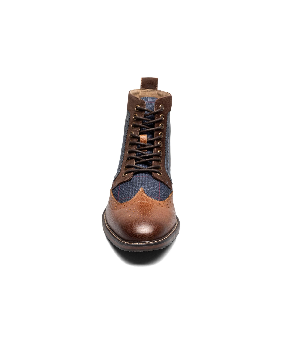 STACY ADAMS MEN'S FINNEGAN WINGTIP LACE UP BOOTS 