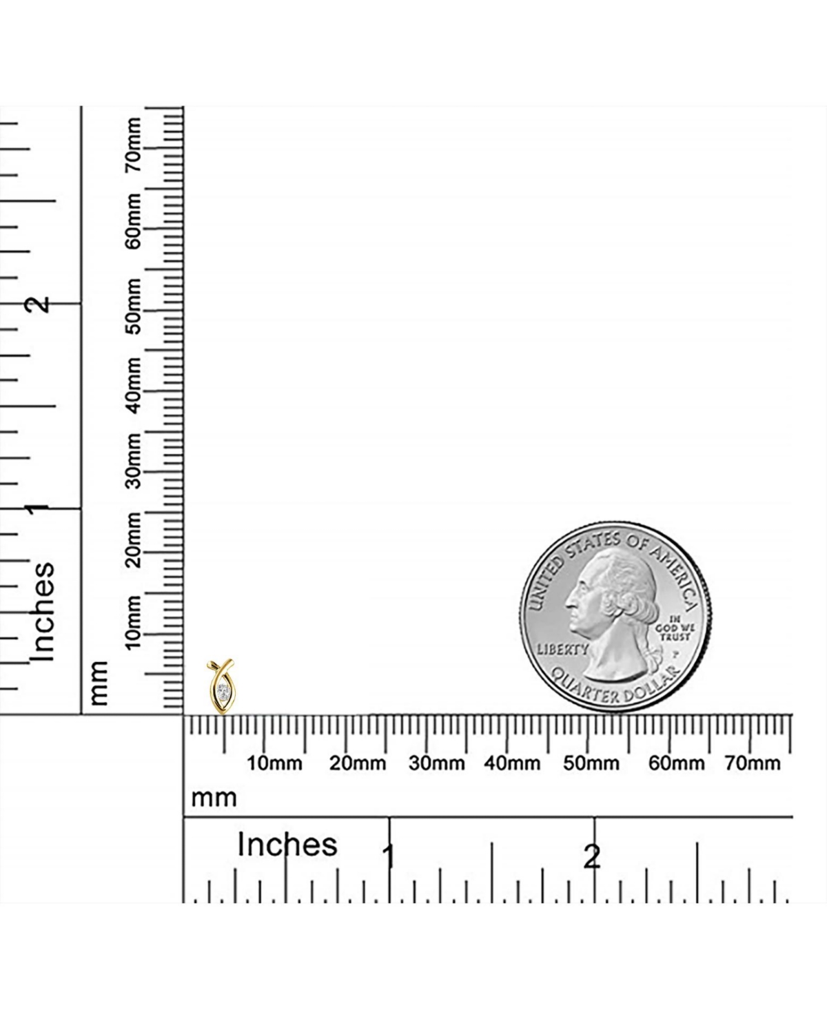 Bling Jewelry Tiny Minimalist14KHelix Cartilage Ear Lobe Piercing Daith Ichthus ChristianJesus Fish 1 Piece Stud Earring For Women Screw back